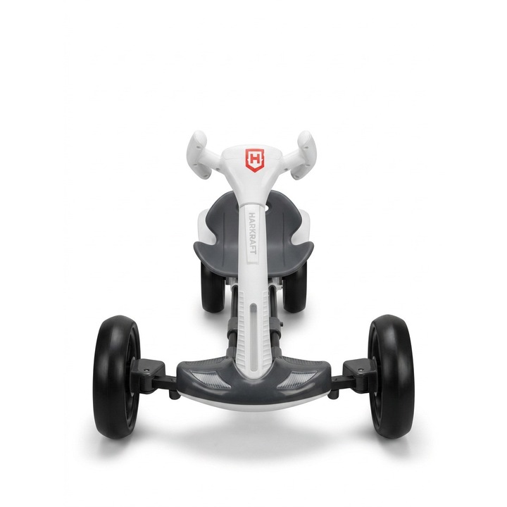 Kart electric pliabil, alimentare 12V, control parental prin telecomanda, 2 viteze, Inainte / Inapoi, Alb + Negru