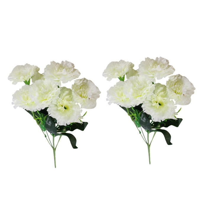 Set 2 Buchete Garofi Artificiale Matase Multicolor 38cm
