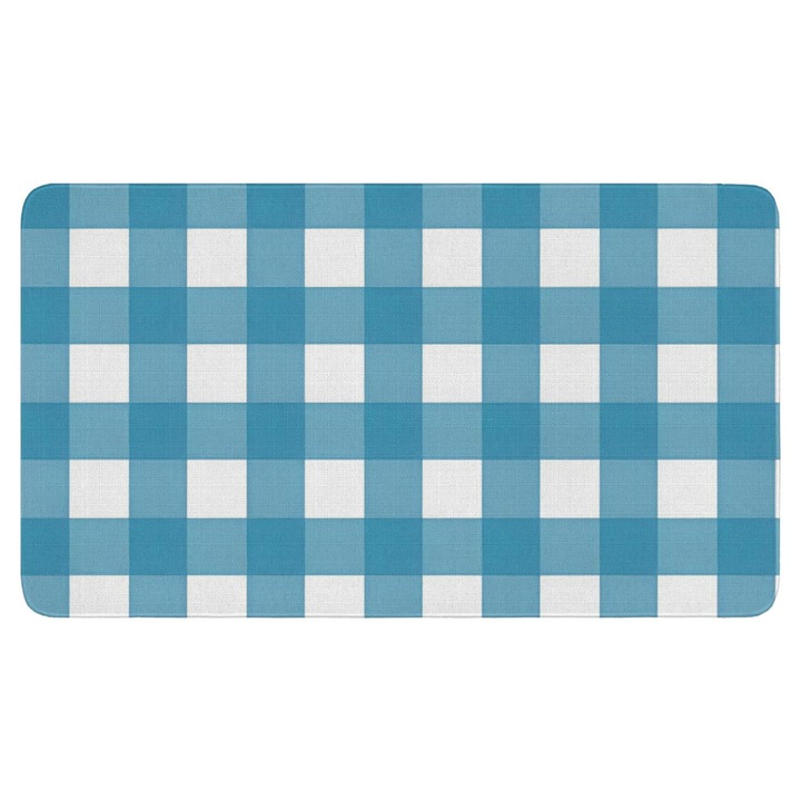 Bejárati szőnyeg, 30x17in, csúszásmentes, mosható, fekete-fehér-szürke