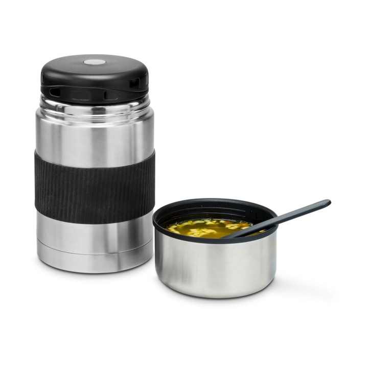 Termosz Rominox Urban, 750 ml, rozsdamentes acél, multifunkciós fedél, kanál és szíj