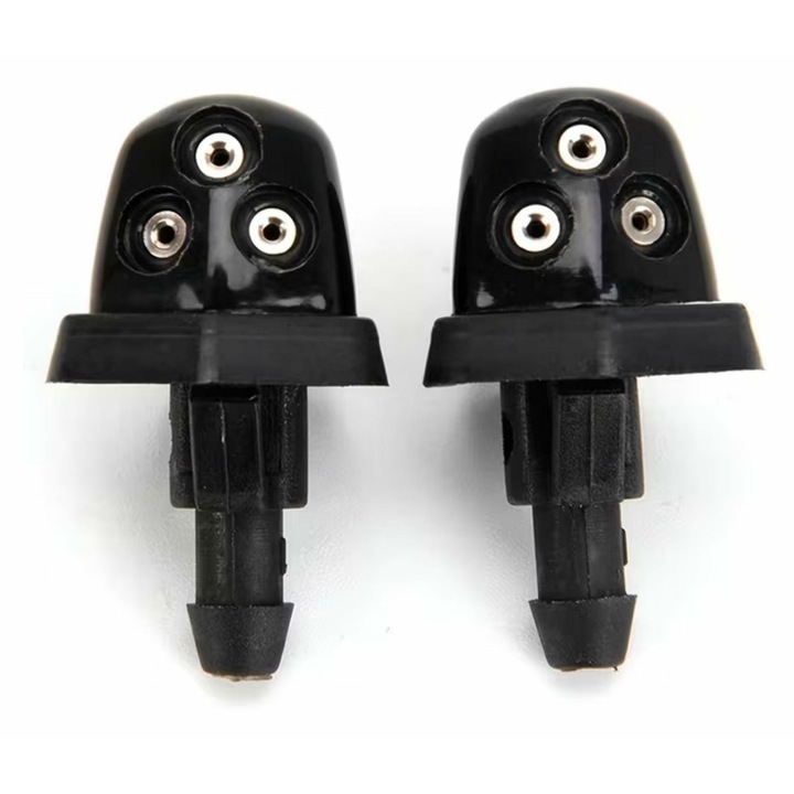 Set 2 duze pentru spalare parbriz, model universal, jet reglabil, plastic, negru, Dactylion®