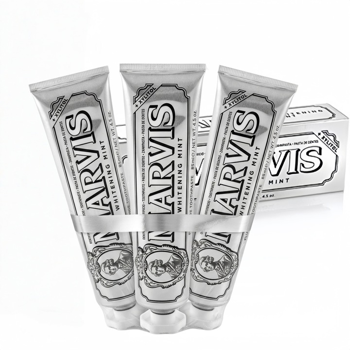 Marvis Whitening Mint fogkrém szett, 3 db, 85ml, menta, fehérítő