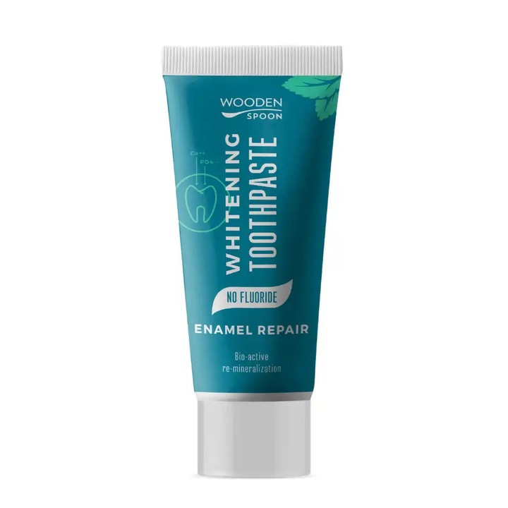 Fluoridmentes fogkrém zománcjavító fehérítésre, ökológiai 75ml Wooden Spoon