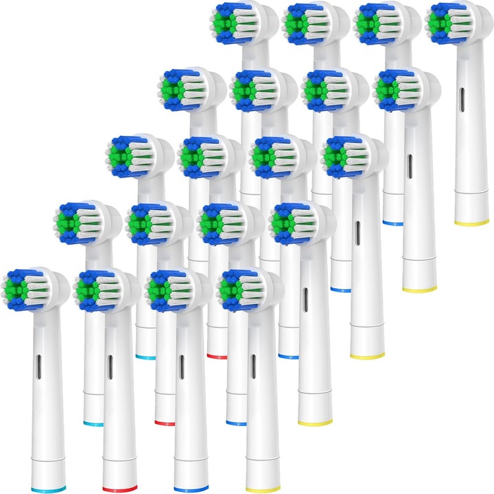 Capete de periuta compatibile cu periuta de dinti electrica Oral-B, 20 de capete pentru modelele Oral-B Vitality Pro 3