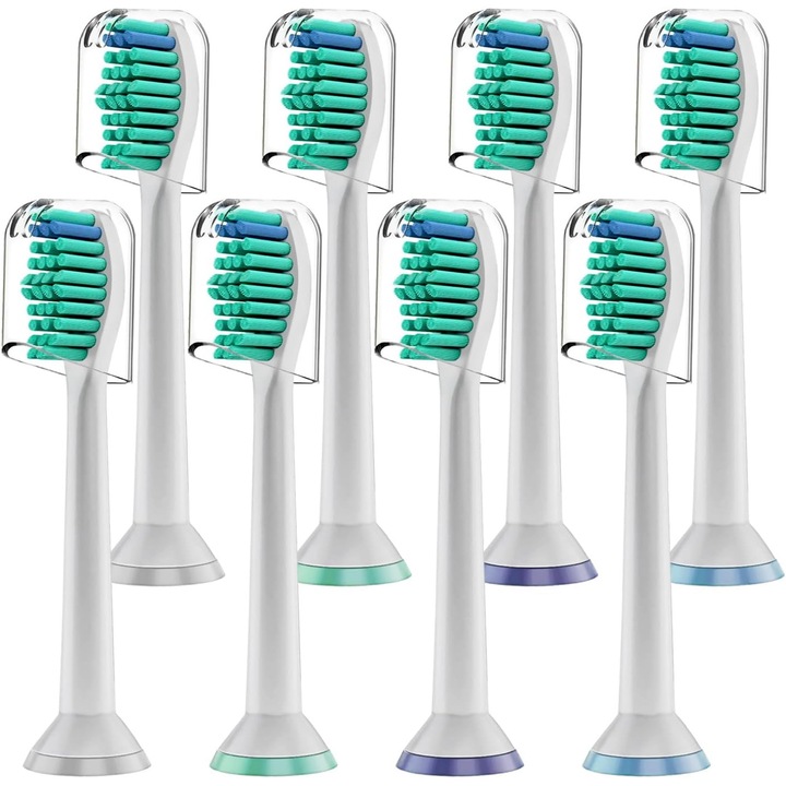 8 db-os csere fogkefe fej csomag Philips Sonicare elektromos fogkefékhez, HX6014 fogkefe fejek, kompatibilis a HX3/HX6/HX9/HX8/HX7 sorozatú modellekkel