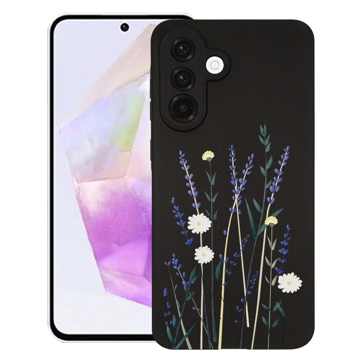 BestCase® TPU Ultra Vékony Tok Kompatibilis Samsung Galaxy S26 Plus, Virágos - Minimalista Levendula, Kamera Védelem, Kopásálló, 3143712 B 2056