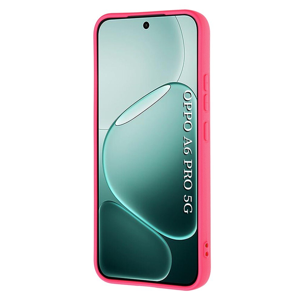 Husa pentru Oppo A6 Pro 4G / A6 Pro 5G Daden® Silicon SoftFlex, Ultra Slim, Protectie sporita, Interior de microfibra, Roz neon