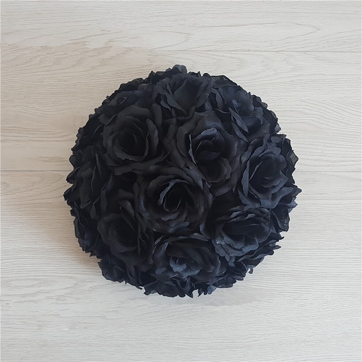 Bila flori artificiale trandafiri 13cm decor nunta alb