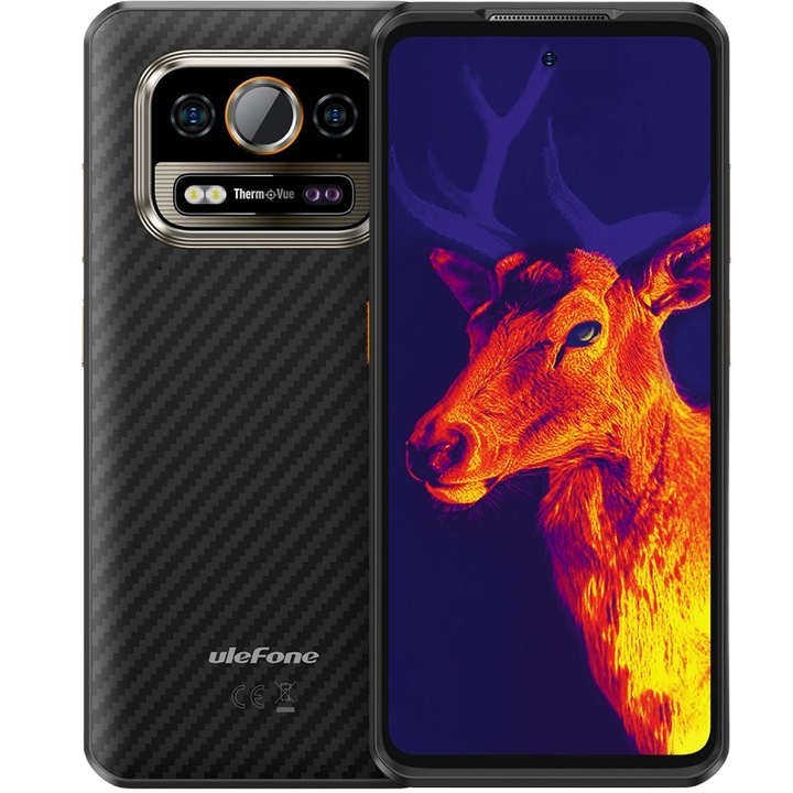 Telefon mobil Ulefone Armor 25T, 4G, Dual SIM, Helio G99, 8GB RAM, 256GB, NFC, Camera Thermal ThermoVue Turbo, IP68 / IP69K, Android 15