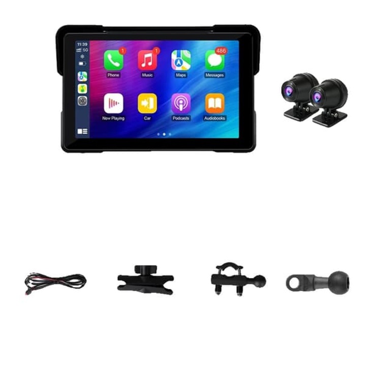 Motoros DVR kamera 7 hüvelykes, 1080P, érintőképernyős, IPX7 vízálló