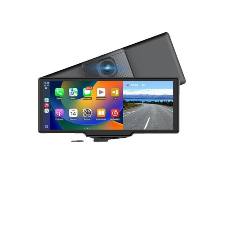 Kétlencsés autós DVR kamera, 4K, 10.26 hüvelykes érintőképernyő, fekete, 24x9.5x6.5cm