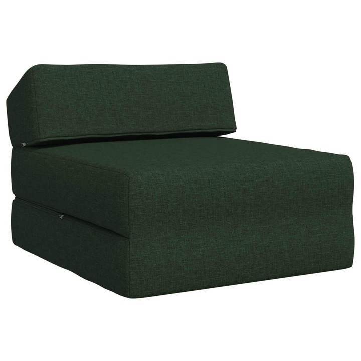 Canapea Pat Pliabila vidaXL, Verde inchis 60 x 70 x 41 cm Tesatura