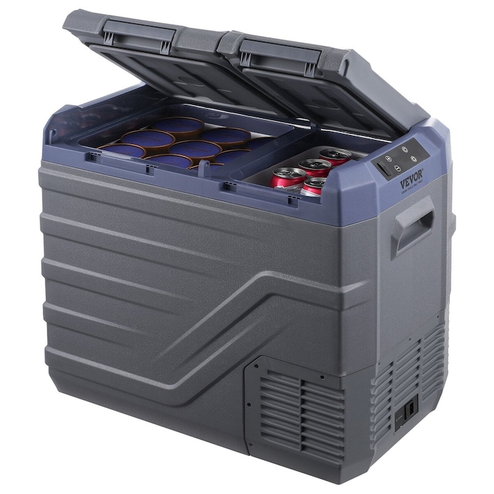 Frigider auto VEVOR NLD55 dual zone 39L portabil negru 61.8x37.6x51.4cm