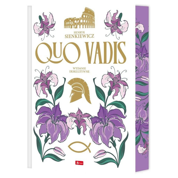 Quo vadis, Henryk Sienkiewicz, 1896, книга, DRAGON, цветен, позлатен