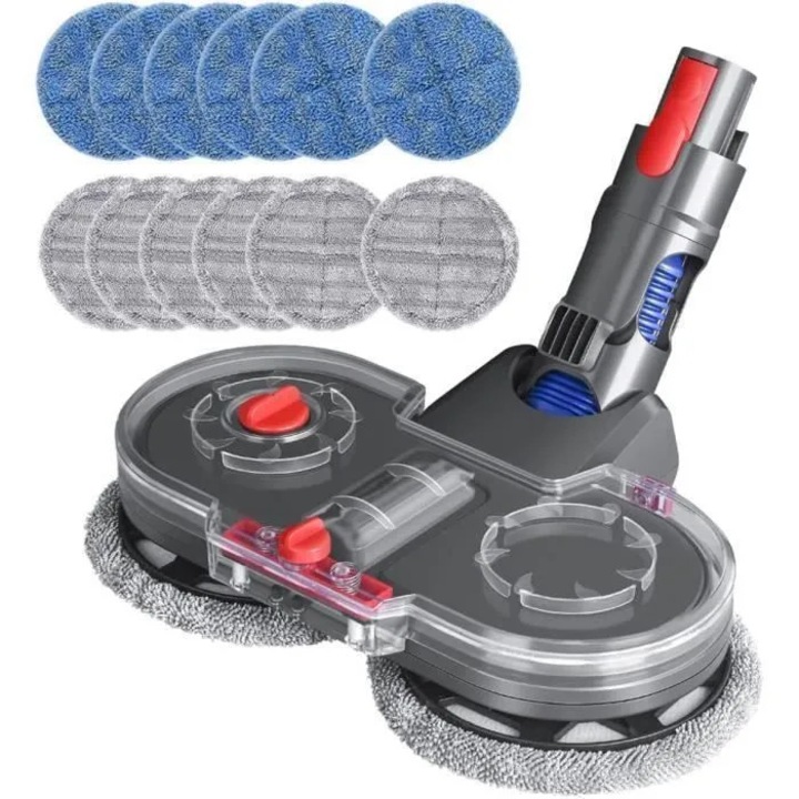 Cap de mop electric dubla rotatie rezervor apa detasabil pentru aspiratoare Dyson V7 V8 V10 V11