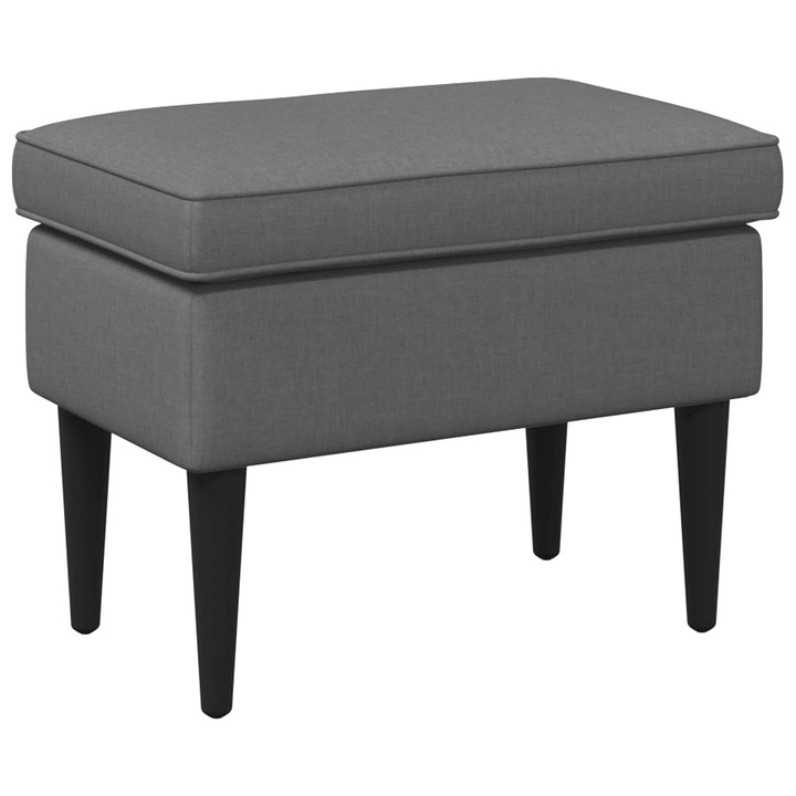 Taburet vidaXL, Gri inchis 55 x 35 x 41 cm Tesatura