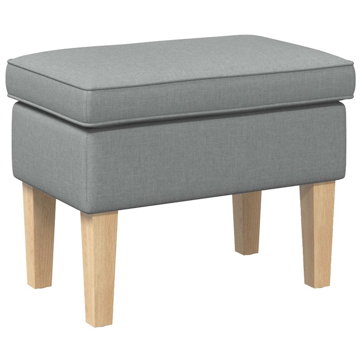 Taburet vidaXL, Gri deschis 55 x 35 x 41 cm Tesatura