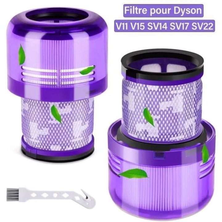 Set 2 filtre lavabile pentru aspiratoare Dyson V11 V15, reutilizabile