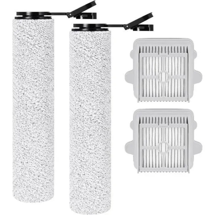 Set perii si filtre HEPA pentru aspirator Roborock F25, 2x perii, 2x filtre, alb