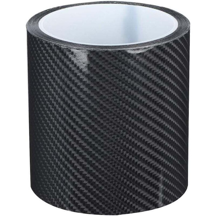 Banda protectie auto carbon 10x300cm autocolanta rezistenta zgarieturi