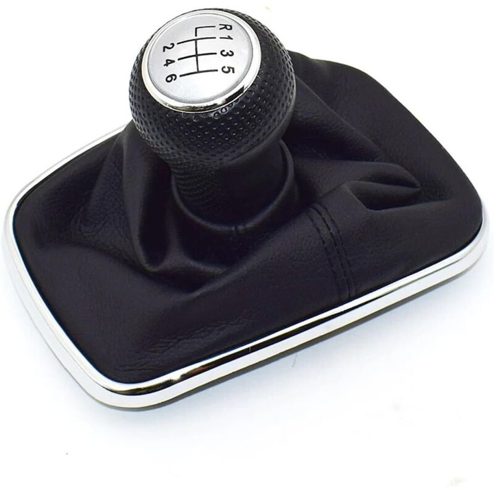 Buton schimbator viteze 6 trepte metalic negru 23mm pentru VW Golf 4 GTI R32 Bora Jetta 1999-2004