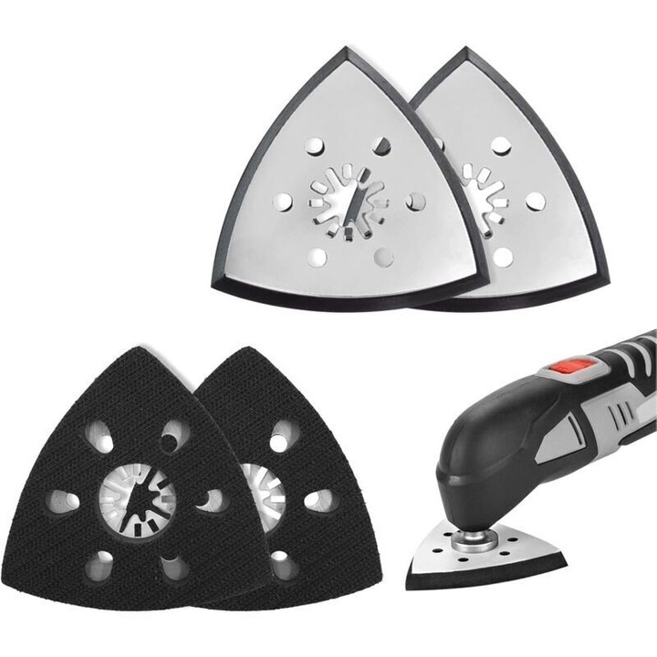 Set 4 paduri triunghiulare slefuire 93mm multicolor