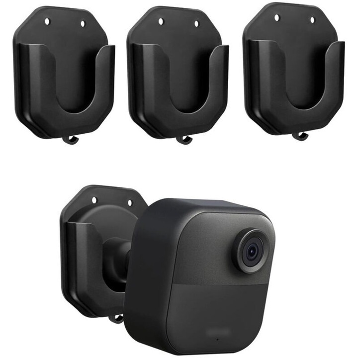 Set de 3 suporturi de perete pentru camere Blink, [2 optiuni de montare] adeziv sau prin gaurire pentru Blink Mini/Mini 2/Blink Outdoor 4/Blink Indoor/Ring Indoor Cam (prima/a doua generatie), suport de perete pentru