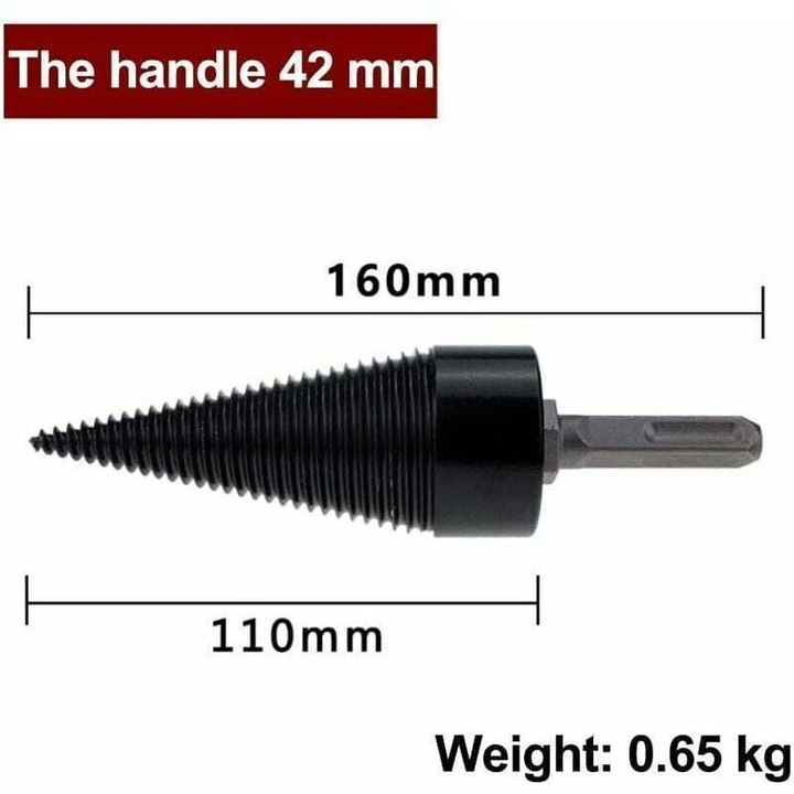 Despicator lemne conic carbon steel 16x4.2cm pentru bormasini 1/2 inch