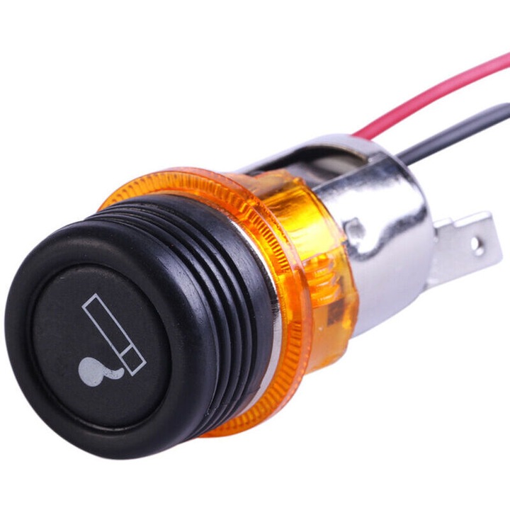 Bricheta auto 12V cu LED si incarcare telefon