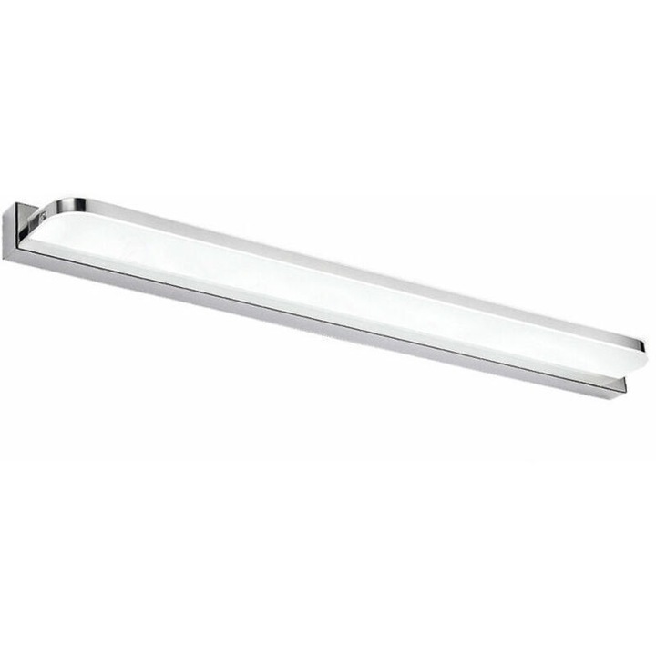 LED аплик за баня 7W 42x7x4.5cm студено бяло хром неръждаема стомана