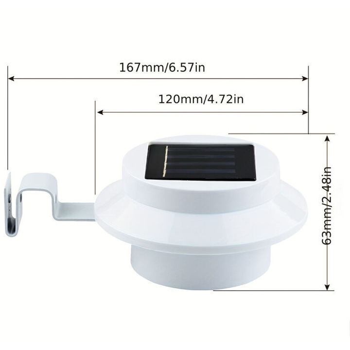 Lampa solara LED pentru trotuar semi-ingropata portabila, negru