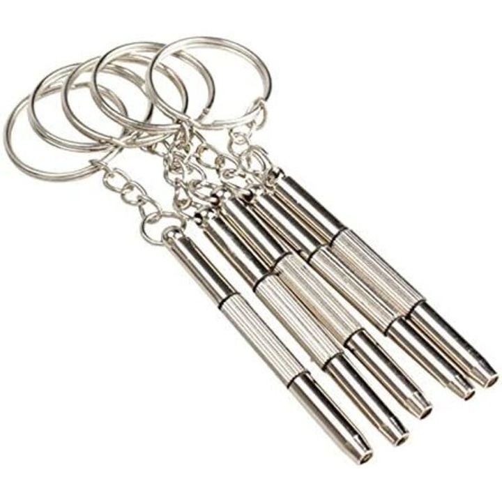 Set surubelnite 3-in-1, 5 piese, otel-aluminiu, 6x0.5x0.5cm, multicolor