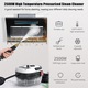 Aparat de curatat cu abur portabil 2500W, cu perii, alb, compact