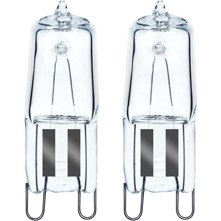 Халогенна крушка, 40W, 2700K, G9, 15x45mm, комплект 2 броя