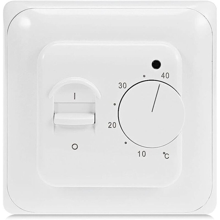 Kézi termosztát padlófűtéshez, 3m NTC szonda, fehér, 5-40°C, 16A, 220V