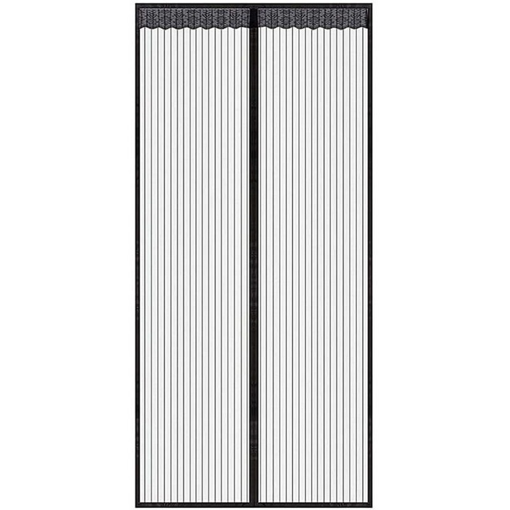 Perdea magnetica usa, 120x210 cm, negru, protectie insecte