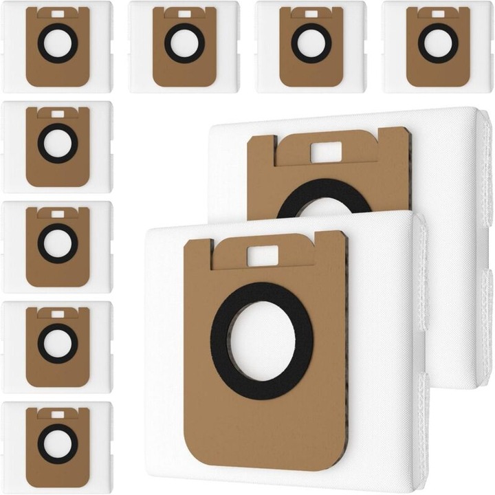 Set 10 saci reutilizabili praf aspirator, compatibil Dreame Z10 H30, alb