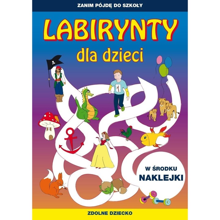Карта за извънкласни дейности Literat Лабиринти за деца подготовка за писане оцветяване