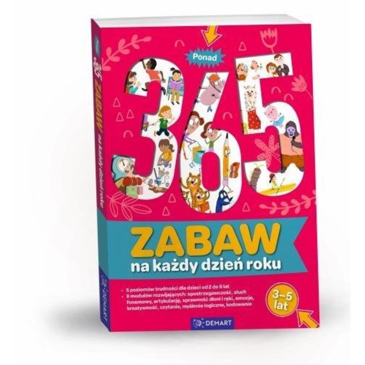 Demart tevékenységfüzet gyerekeknek 3-5 év, több mint 365 játék, színes