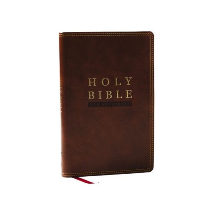 Nkjv Super Giant Print New Testament, Brown Leathersoft, Red Letter, Comfort Print (thumb Indexed) -