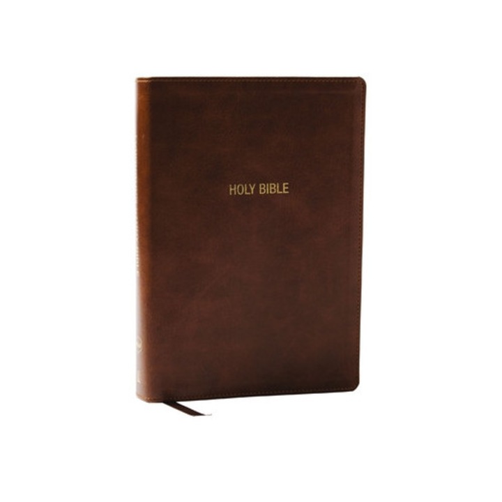 Nkjv Foundation Study Bible, Wide-margin, Brown Leathersoft, Red Letter -