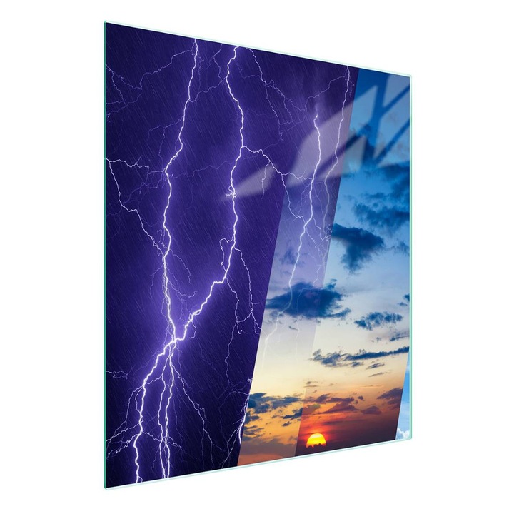 Placa sticla protectie bucatarie TMK ArtDeko 45x52cm multicolor
