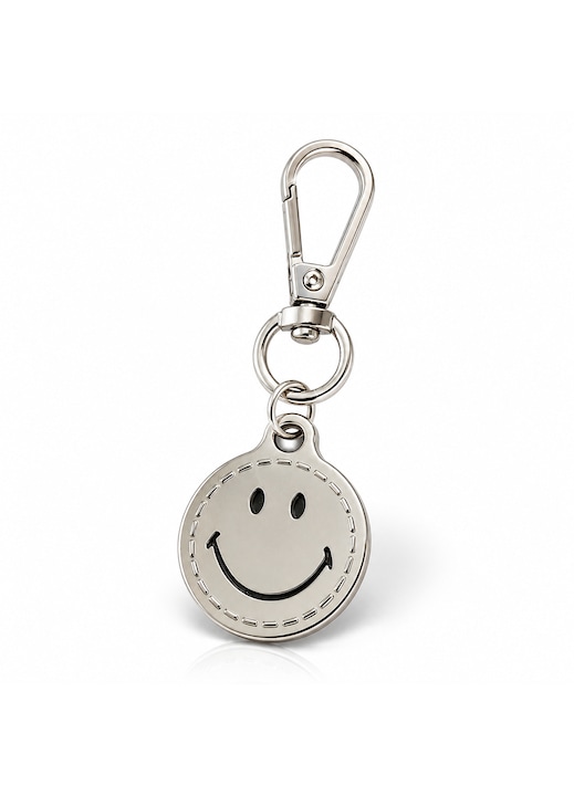 Breloc cu pandantiv in forma de fata zambitoare, accesoriu pentru rucsac cu stil metalic minimalist, ornament creativ si dragut, accesoriu de zi cu zi, potrivit pentru chei, genti, casti si decorarea telefonului