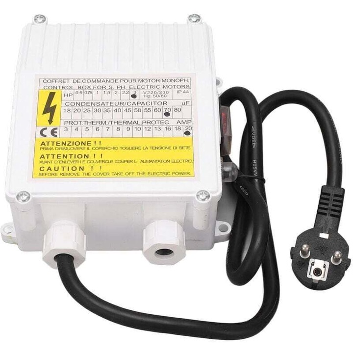 Merülő szivattyú kapcsoló 3,0hp 2,2kw 220V 20A EU