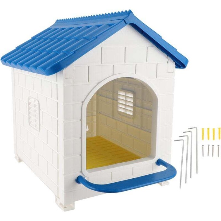 Cuib plastic cu compartiment unic pentru gaini si rate, acoperis PVC