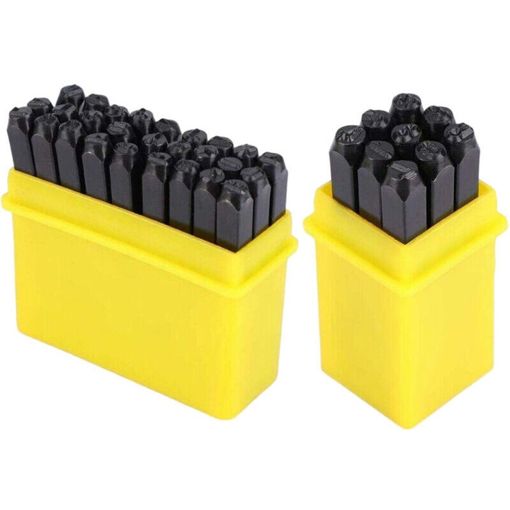 Set stante din otel carbon, litere si cifre, pentru stantare metalica
