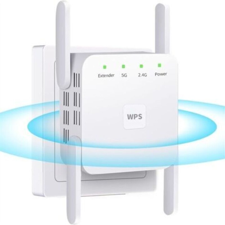 Külső WiFi vevő, 1200Mbps, kétsávos 5GHz, 2.4GHz, Ethernet port, fehér