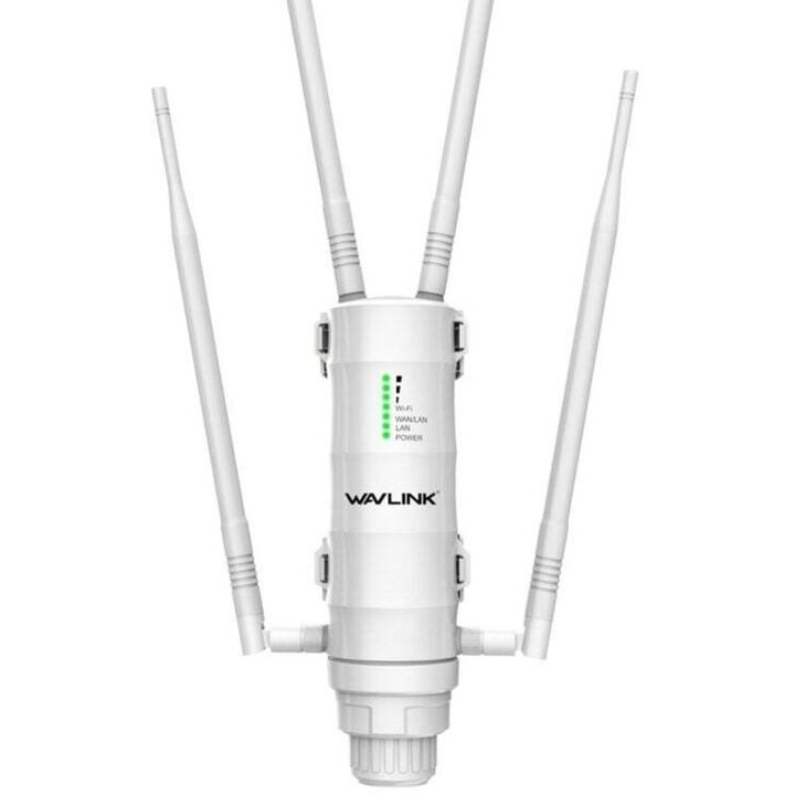 AC1200 vezeték nélküli router, kültéri, kétsávos 2.4G 5G, fehér