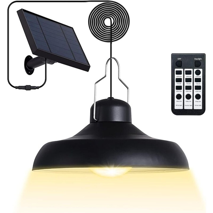 Lampa solara exterior interior IP65 telecomanda multicolor