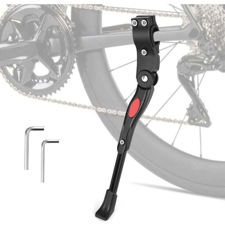 Cric bicicleta reglabil aluminiu negru 24x29inch